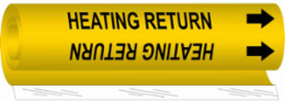 HEATING RETURN Pipe Marker, 9" H x 8" W, Fits Pipes 1.5" Dia. Thru 2.375" Dia.