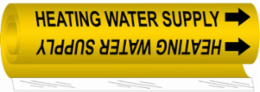 Heating Water Supply Pipe Marker, 26" H x 12" W, Fits Pipes 2.5" Dia. Thru 7.875" Dia.