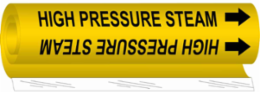 High Pressure Steam Pipe Marker, 9" H x 8" W, Fits Pipes 1.5" Dia. Thru 2.375" Dia.