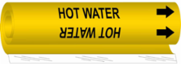 Hot Water Pipe Marker, 8" H x 5" W, Fits Pipes 0.5" Dia. Thru 1.375" Dia.