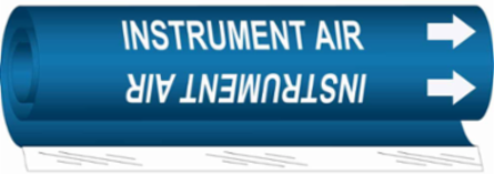 INSTRUMENT AIR Pipe Marker, 9" H x 8" W, Fits Pipes 1.5" Dia. Thru 2.375" Dia.