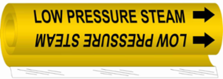 Low Pressure Steam Pipe Marker, 26" H x 12" W, Fits Pipes 2.5" Dia. Thru 7.875" Dia.