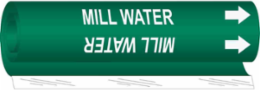 Mill Water Pipe Marker, 8" H x 5" W, Fits Pipes 0.5" Dia. Thru 1.375" Dia.