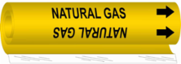 NATURAL GAS Pipe Marker, 26" H x 12" W, Fits Pipes 2.5" Dia. Thru 7.875" Dia.