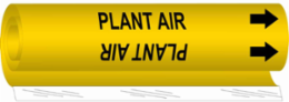 PLANT AIR Pipe Marker, 8" H x 5" W, Fits Pipes 0.5" Dia. Thru 1.375" Dia.