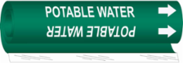 Potable Water Pipe Marker, 8" H x 5" W, Fits Pipes 0.5" Dia. Thru 1.375" Dia.