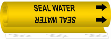 Seal Water Pipe Marker, 9" H x 8" W, Fits Pipes 1.5" Dia. Thru 2.375" Dia.