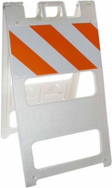 Plastic Barricade, 45" H x 25" W x 25" L