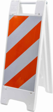 Plastic Barricade, 36" H x 13" W x 13" L