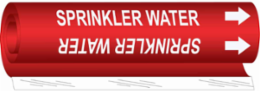 SPRINKLER WATER Pipe Marker, 9" H x 8" W, Fits Pipes 1.5" Dia. Thru 2.375" Dia.