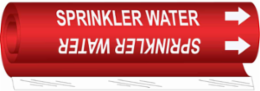 SPRINKLER WATER Pipe Marker, 8" H x 5" W, Fits Pipes 0.5" Dia. Thru 1.375" Dia.