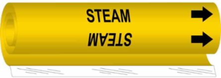 Steam Pipe Marker, 26" H x 12" W, Fits Pipes 2.5" Dia. Thru 7.875" Dia.