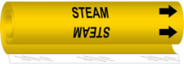 Steam Pipe Marker, 8" H x 5" W, Fits Pipes 0.5" Dia. Thru 1.375" Dia.