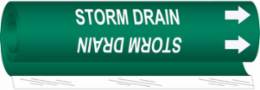 Storm Drain Pipe Marker, 8" H x 5" W, Fits Pipes 0.5" Dia. Thru 1.375" Dia.