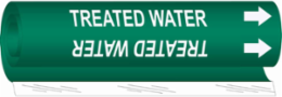 Treated Water Pipe Marker, 9" H x 8" W, Fits Pipes 1.5" Dia. Thru 2.375" Dia.