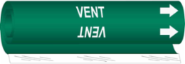 VENT Pipe Marker, 8" H x 5" W, Fits Pipes 0.5" Dia. Thru 1.375" Dia.