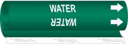 Water Pipe Marker, 9" H x 8" W, Fits Pipes 1.5" Dia. Thru 2.375" Dia.