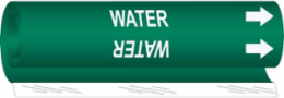 Water Pipe Marker, 8" H x 5" W, Fits Pipes 0.5" Dia. Thru 1.375" Dia.