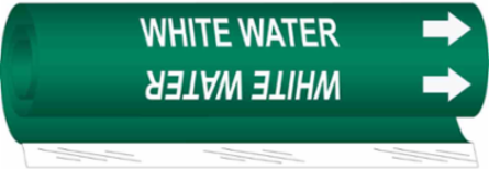 White Water Pipe Marker, 26" H x 12" W, Fits Pipes 2.5" Dia. Thru 7.875" Dia.