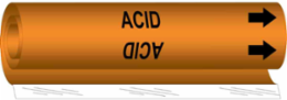 ACID Pipe Marker 5 Inch H x 8 Inch W, Fits Pipes 0.5 Inch to 1-3/8 Inch Dia.