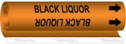 Black Liquor Pipe Marker 5 Inch H x 8 Inch W, Fits Pipes 0.5 Inch to 1.375 Inch Diameter