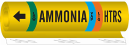 HTRS VAP AMMONIA LOW Pipe Marker, 26" H x 12" W, Fits Pipes 2.5" Dia. Thru 7.875" Dia.