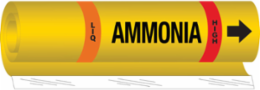 Ammonia High Pipe Marker, 9 Inch H x 8 Inch W, Fits Pipes 1.5 Inch to 2.375 Inch Dia.