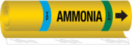 Ammonia VAP Low Pipe Marker, 9 Inch H x 8 Inch W, Fits Pipes 1.5 Inch to 2.375 Inch Diameter