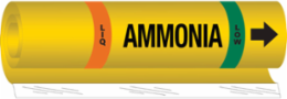 IIAR Compliant Low Liquid Ammonia Pipe Marker 26 Inch H x 12 Inch W, Fits 2.5 Inch to 7.875 Inch Dia.