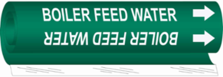 Boiler Feed Water Pipe Marker, 9 Inch H x 8 Inch W, Fits Pipes 1.5 Inch to 2.375 Inch Diameter