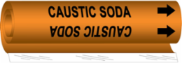 CAUSTIC SODA Pipe Marker, 5 Inch x 8 Inch, Fits Pipes 0.5 Inch to 1.375 Inch Diameter