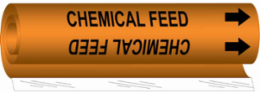 Chemical Feed Pipe Marker, 9" H x 8" W, Fits Pipes 1.5" Dia. Thru 2.375" Dia.