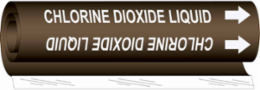 Chlorine Dioxide Liquid Pipe Marker, 8" H x 5" W, Fits Pipes 0.5" Dia. Thru 1.375" Dia.