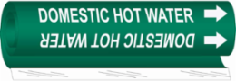 Domestic Hot Water Pipe Marker, 9" H x 8" W, Fits Pipes 1.5" Dia. Thru 2.375" Dia.