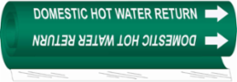 Domestic Hot Water Return Pipe Marker, 8" H x 5" W, Fits Pipes 0.5" Dia. Thru 1.375" Dia.