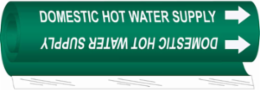 Domestic Hot Water Supply Pipe Marker, 26" H x 12" W, Fits Pipes 2.5" Dia. Thru 7.875" Dia.