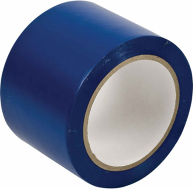 Marking Tape Roll - Abrasion Resistant Vinyl, Solid Color, Blue, 3"
