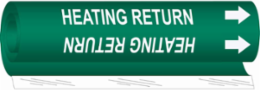 HEATING RETURN Pipe Marker, 26" H x 12" W, Fits Pipes 2.5" Dia. Thru 7.875" Dia.