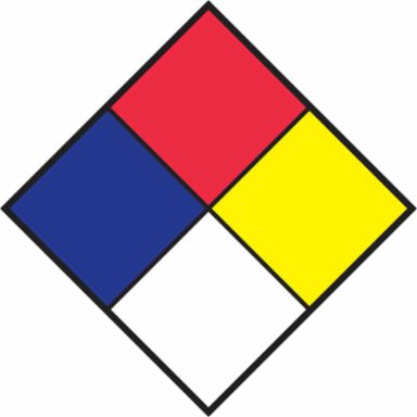 Bradylite Reflective NFPA Diamond Sign 10 Inch x 10 Inch Outdoor Use