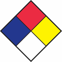 Bradylite Reflective NFPA Diamond Sign 10 Inch x 10 Inch Outdoor Use