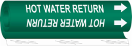 Hot Water Return Pipe Marker, 8" H x 5" W, Fits Pipes 0.5" Dia. Thru 1.375" Dia.