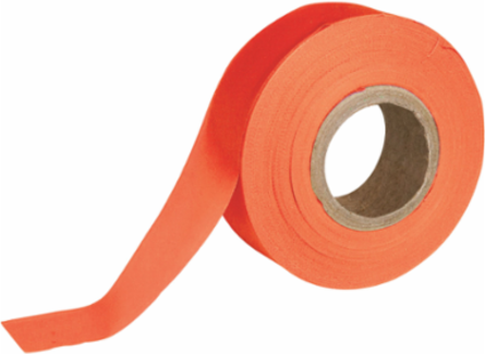 Flagging Tape, Plastic, Orange, 1.188" x 300'