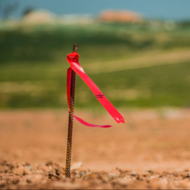 Flagging Tape, Plastic, Blue, 1.188" x 300'
