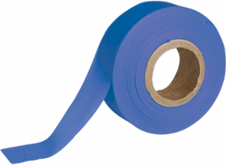 Flagging Tape, Plastic, Blue, 1.188" x 300'