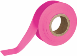 Flagging Tape, Plastic, Fluorescent Pink, 1.188" x 150'