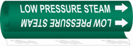 Low Pressure Steam Pipe Marker, 8" H x 5" W, Fits Pipes 0.5" Dia. Thru 1.375" Dia.