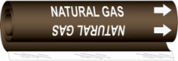 NATURAL GAS Pipe Marker, 26" H x 12" W, Fits Pipes 2.5" Dia. Thru 7.875" Dia.