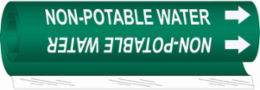 Non-Potable Water Pipe Marker, 26" H x 12" W, Fits Pipes 2.5" Dia. Thru 7.875" Dia.