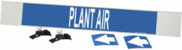 PLANT AIR Pipe Marker, 4" H x 24" W, Fits Pipes 8" Dia. or Larger