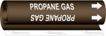 PROPANE GAS Pipe Marker, 9" H x 8" W, Fits Pipes 1.5" Dia. Thru 2.375" Dia.